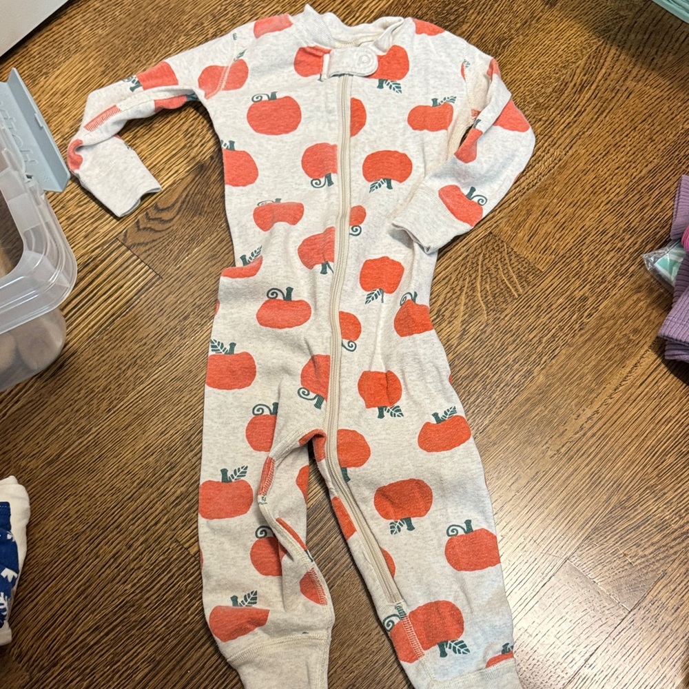 Pumpkin Print Kids One Piece
